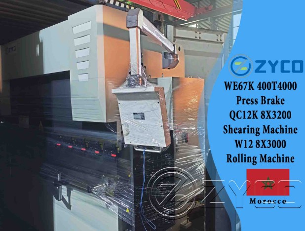 Morocco-WE67K  Press Brake&QC12K Shearing Machine&W12  Rolling Machine