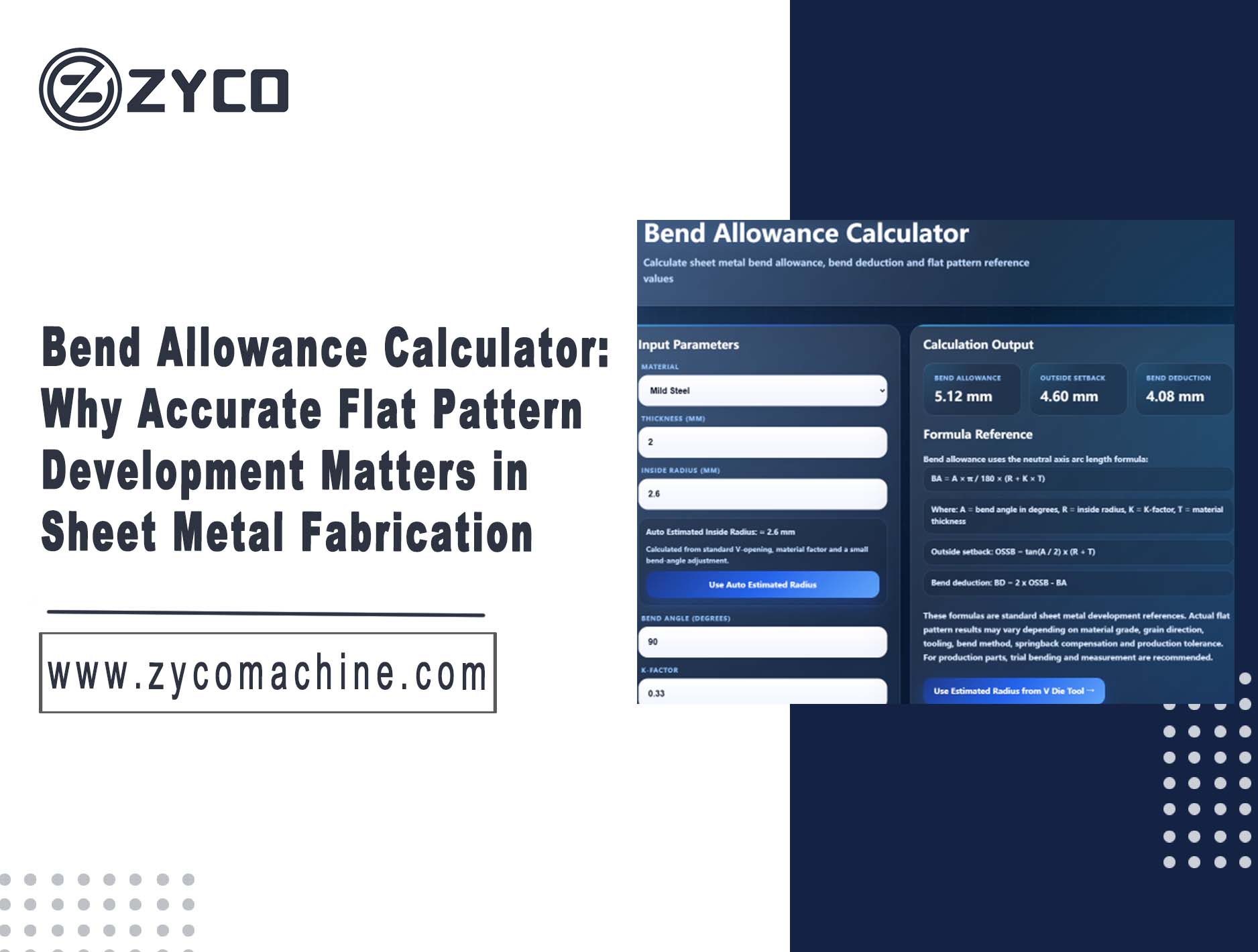Bend Allowance Calculator: Why Accurate Flat Pattern Development Matters in Sheet Metal Fabrication
