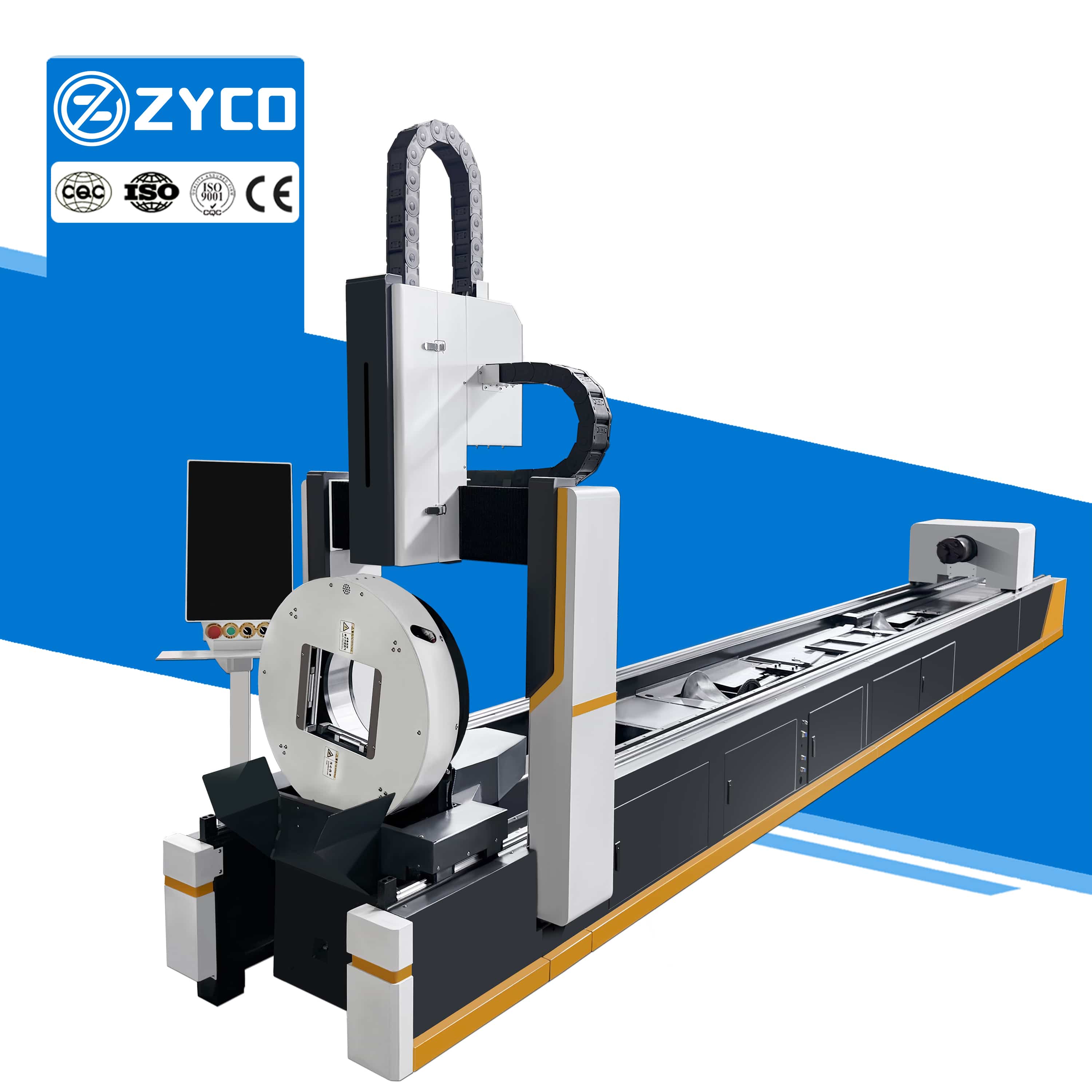 ZYCO Automatic CNC Fiber Laser Tube Cutting Machine for Stainless Steel & Steel